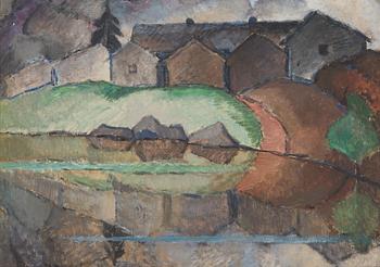 Alvar Cawén, Landscape from Illby in Porvoo.