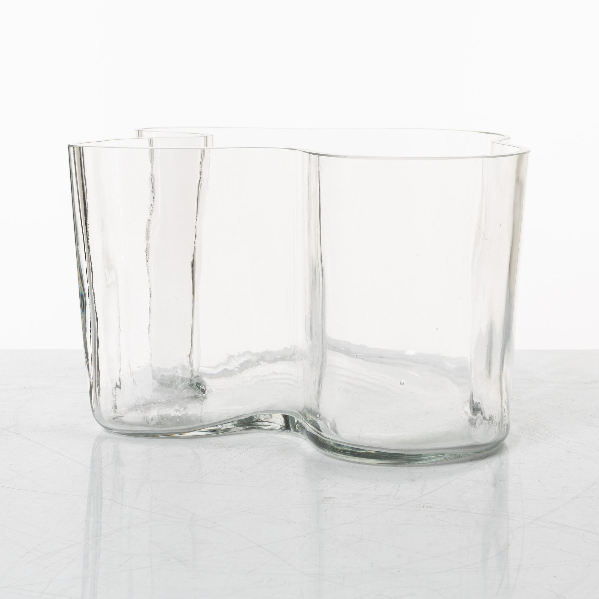 Alvar Aalto, a model 3031 glass vase, Iittala, Finland, second half of the 20th century.