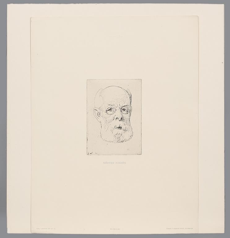 CARL LARSSON, 6 st, etsningar, osignerade.