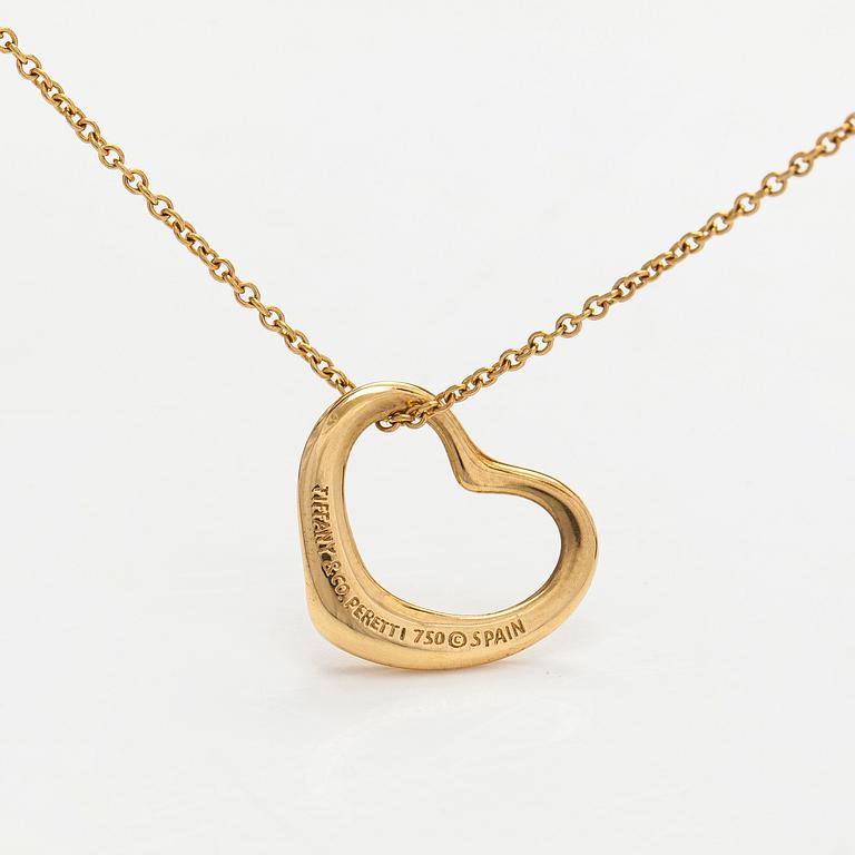 Tiffany & Co, Elsa Peretti, an 18K gold 'Open Heart' necklace.