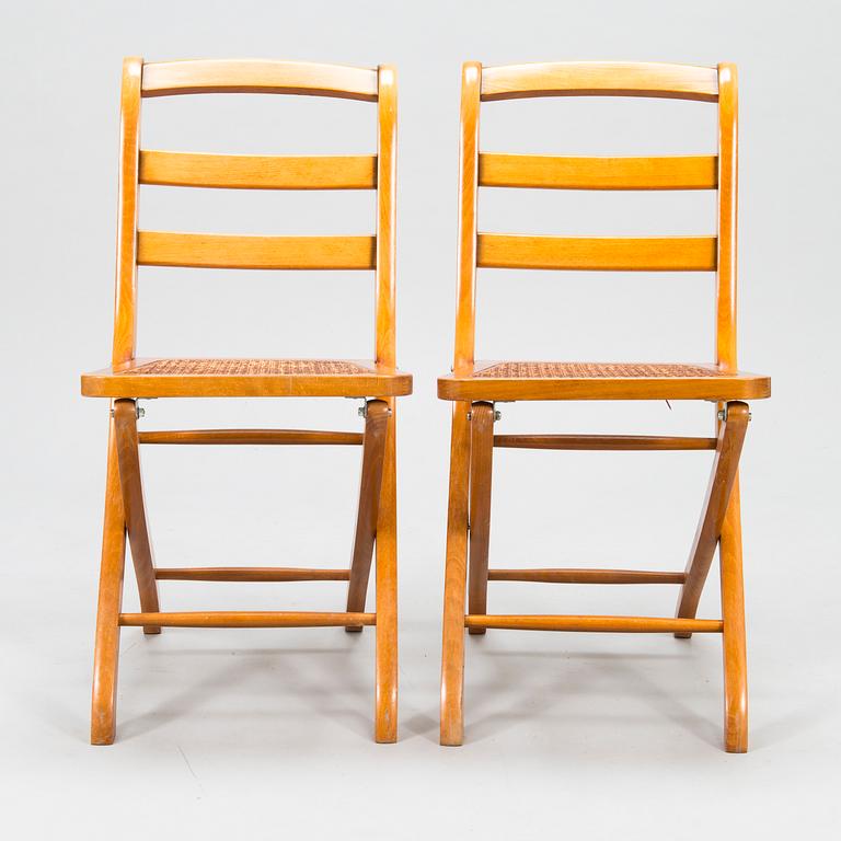 A pair of French folding chairs, Grange, latter half of the 20th century.