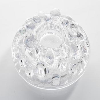 Göran Wärff, five glass sculptures/candle holders, 'Polar', Kosta.