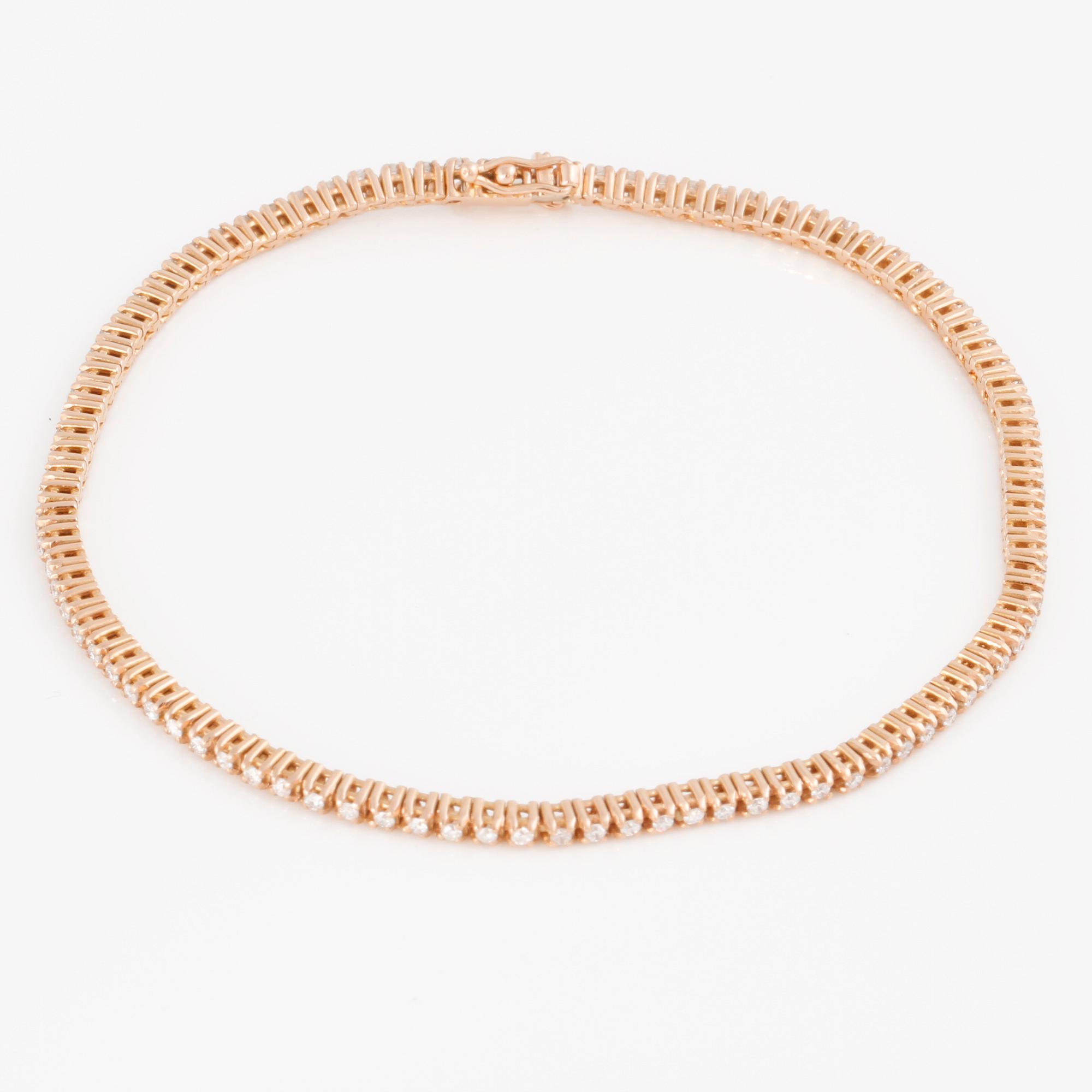ARMBAND, sk tennisarmband, med briljantslipade diamanter ca 0.90 ct.