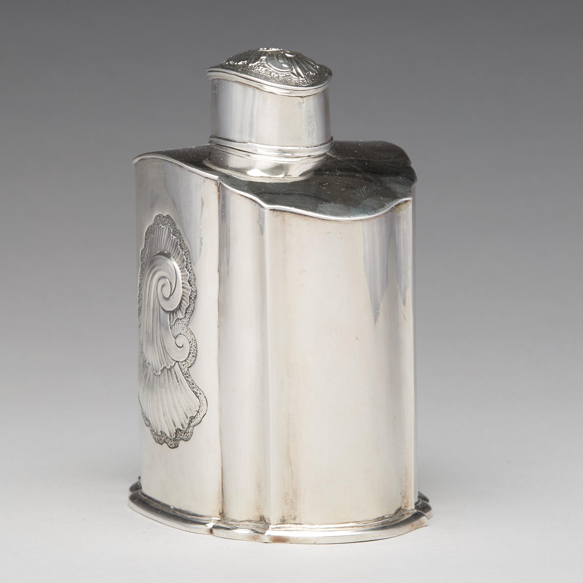 Johan Collin, teburk, stor, silver, Stockholm 1745. Senbarock.