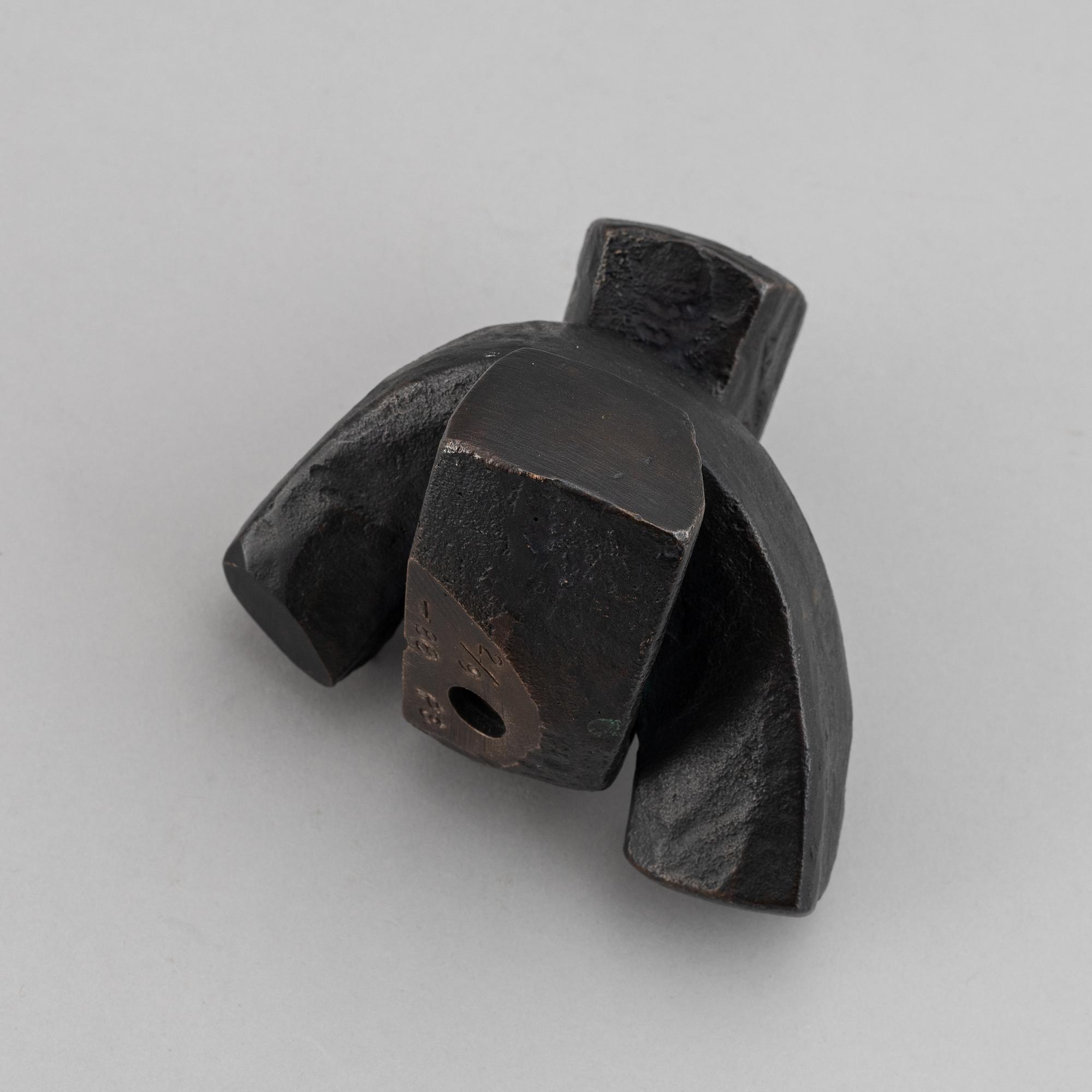 Pål Svensson, skulptur, brons, 1988, signerad 2/9.