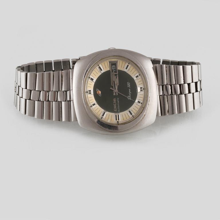 ARMBANDSUR, herr, Enicar, "Sherpa 320", stål, 1960-tal.