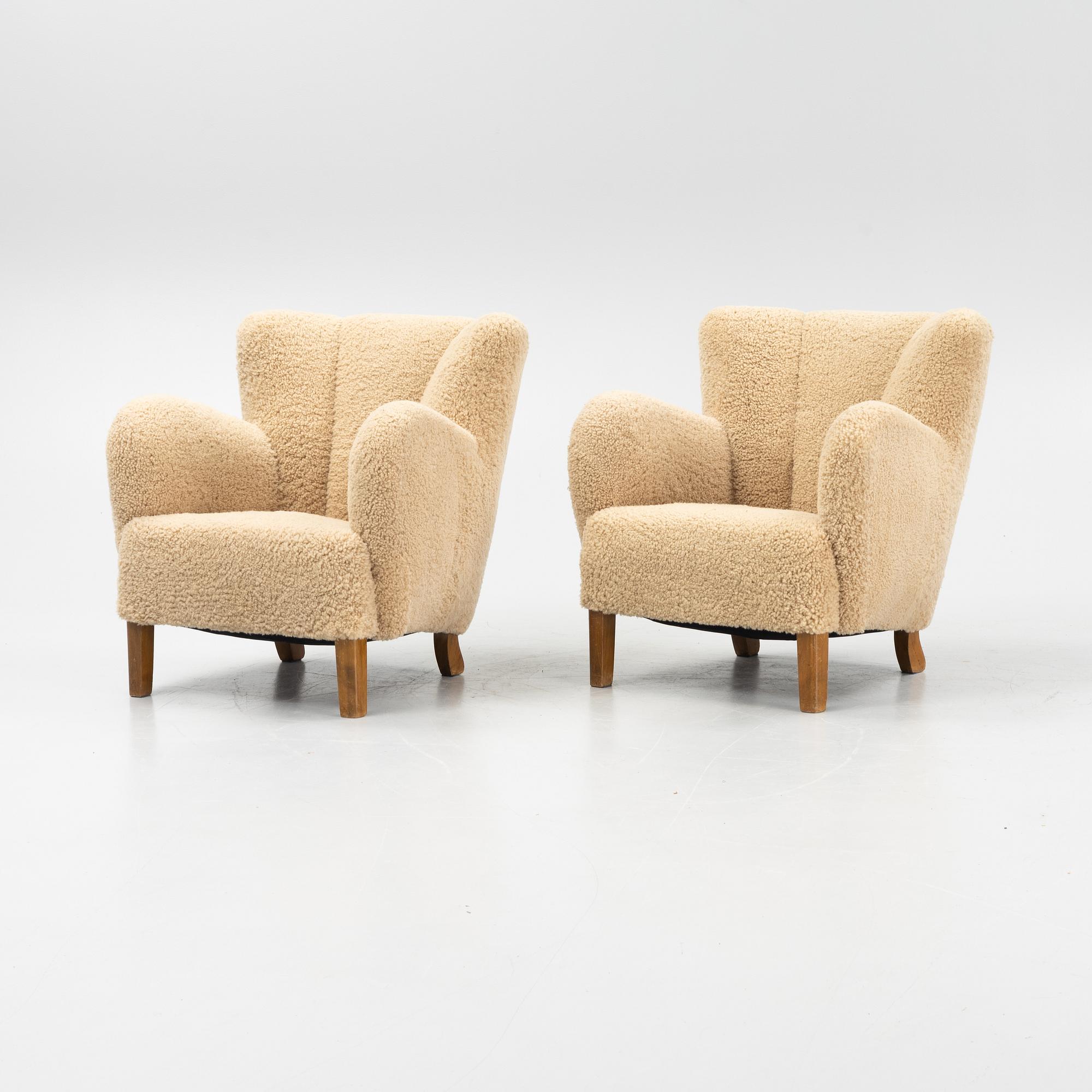 Fåtöljer ett par, Scandinavian Modern, 1940/50-tal.