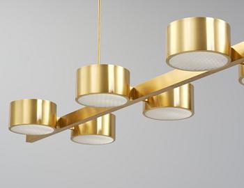 Hans-Agne Jakobsson, a monumental ceiling lamp model T 261/14, Hans-Agne Jakobsson AB, Markaryd, 1950s-60s.