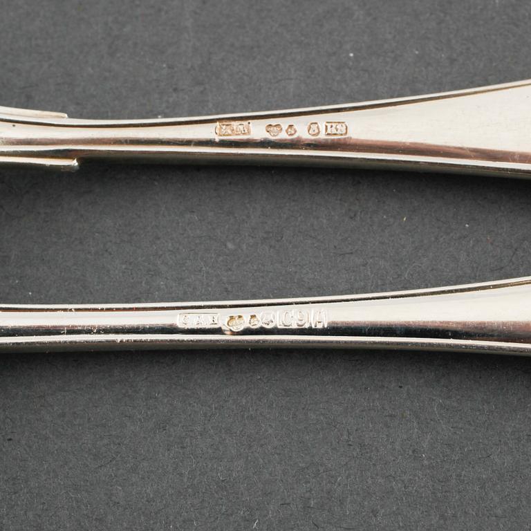 19 pieces of silver cutlery, first half of/mid 20th century.