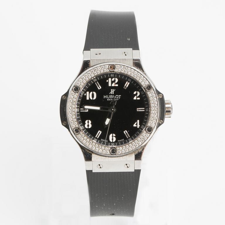 HUBLOT, Big Bang, Steel/Diamonds, wristwatch, 38 mm,