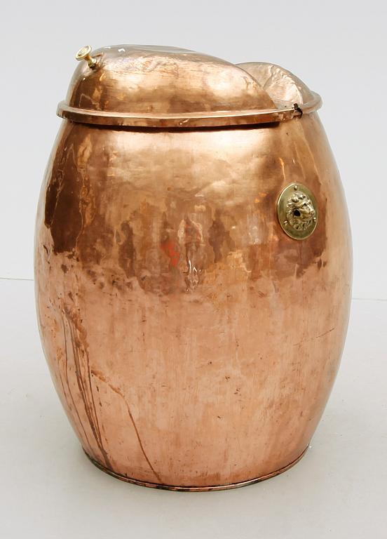 VATTENTUNNA, koppar, sent 1800-tal.