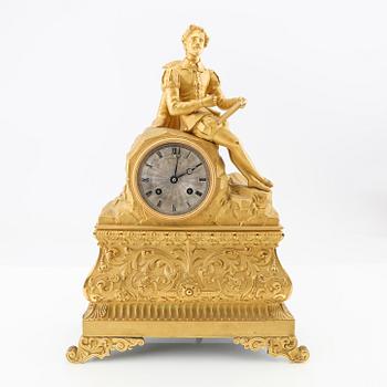 Table clock, late Empire period, second half of the 19th century.