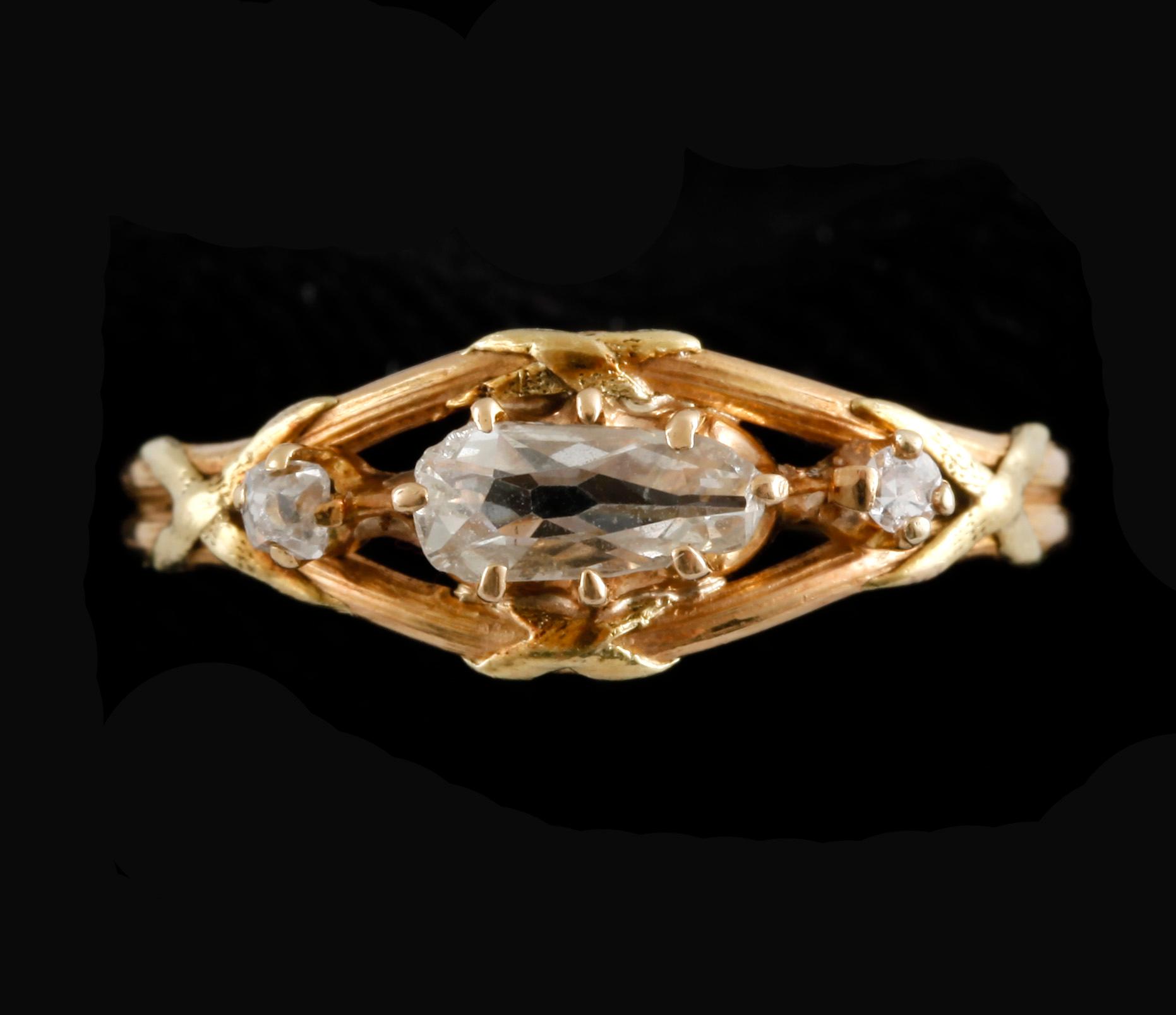 RING, 18k guld med diamanter, tot. ca 0.25 ct.
