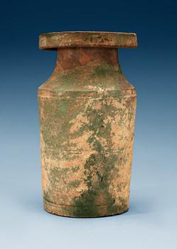 1605. A green glazed vase, Han dynasty (206 BC - 220 AD).