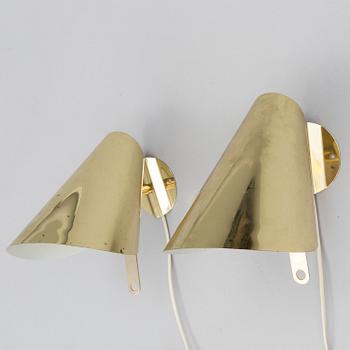 A pair of 1970´s  brass wall lights.