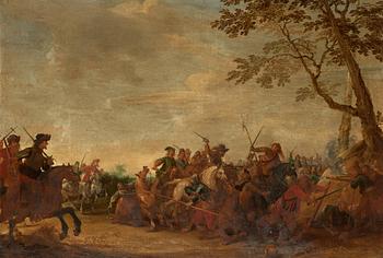 1063. Adam Frans van der Meulen Attributed to, Cavalry battle.