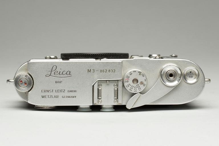 KAMERA, Leica M3, No 862832. Wetzlar, Tyskland, 1957.