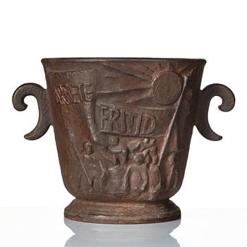 Näfveqvarns Bruk, a cast iron jardinière 'Fritidsurnan', Sweden 1930's.