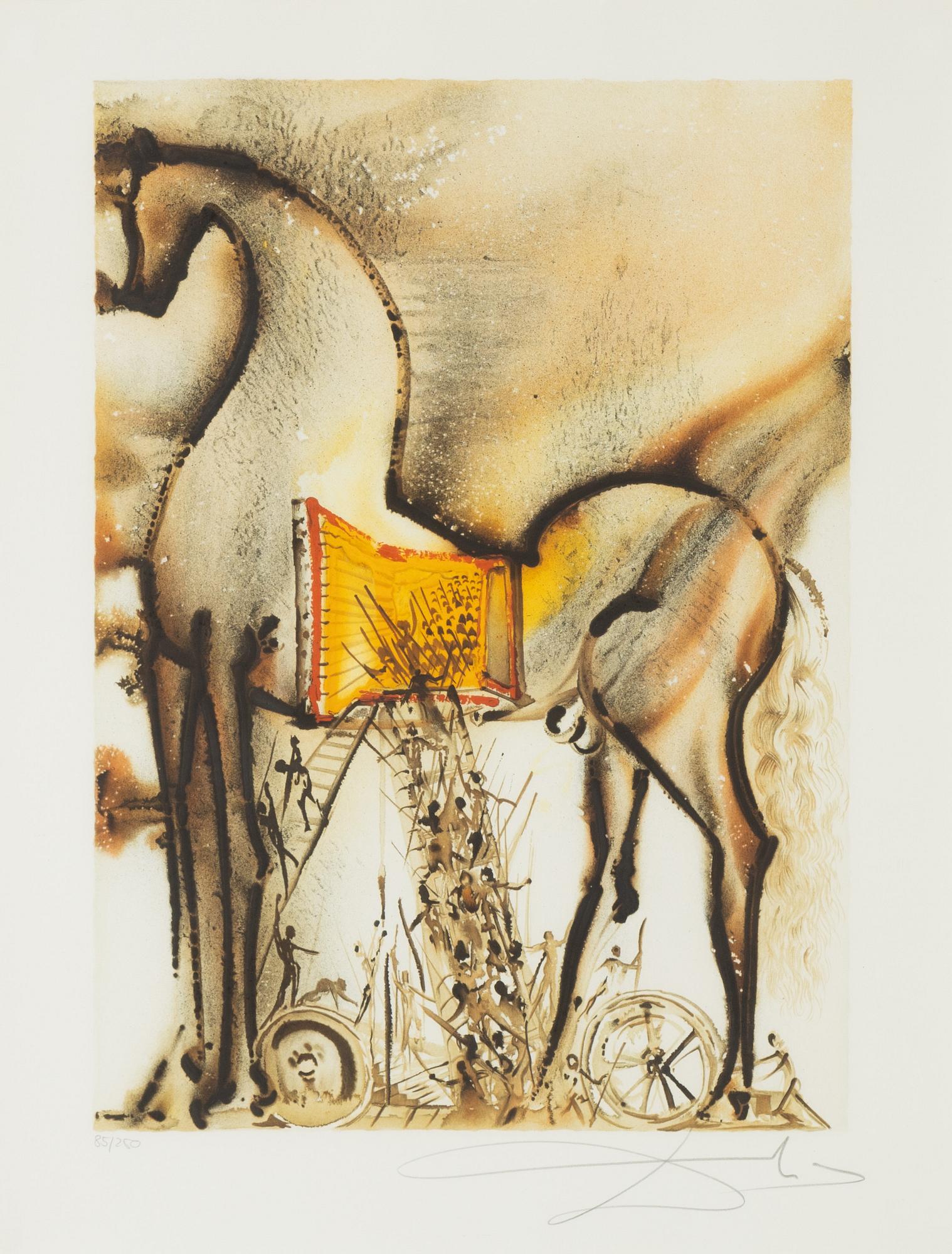 Salvador Dalí, a lithograph in colours, 1970/2, signed 85/250.