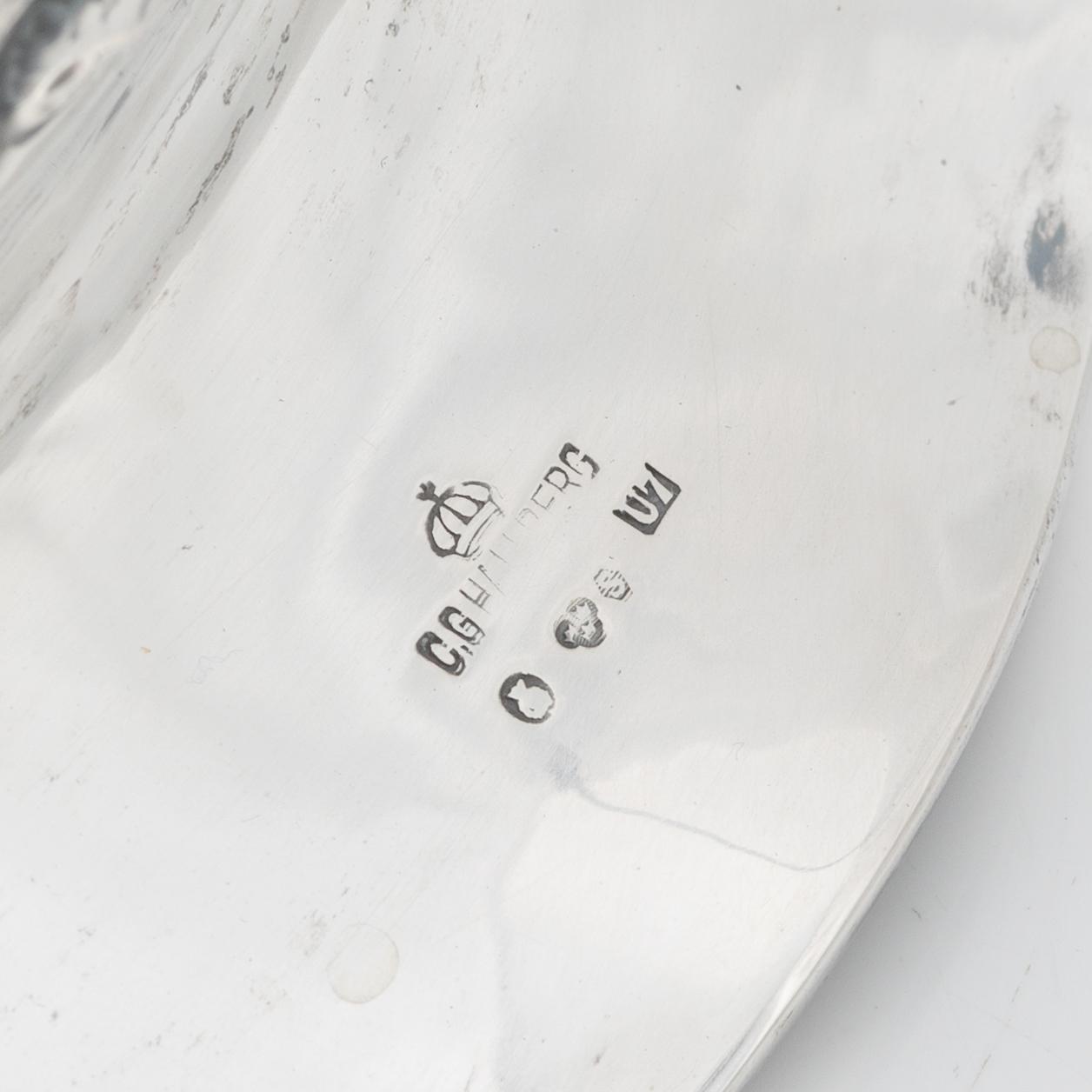 CG Hallberg, bordslampa, silver, Stockholm 1922.