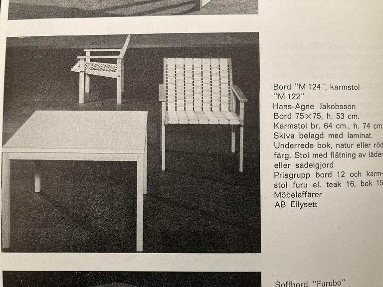 Hans-Agne Jakobsson, an armchair, model "M 122", AB Ellysett, Markaryd, 1960s.