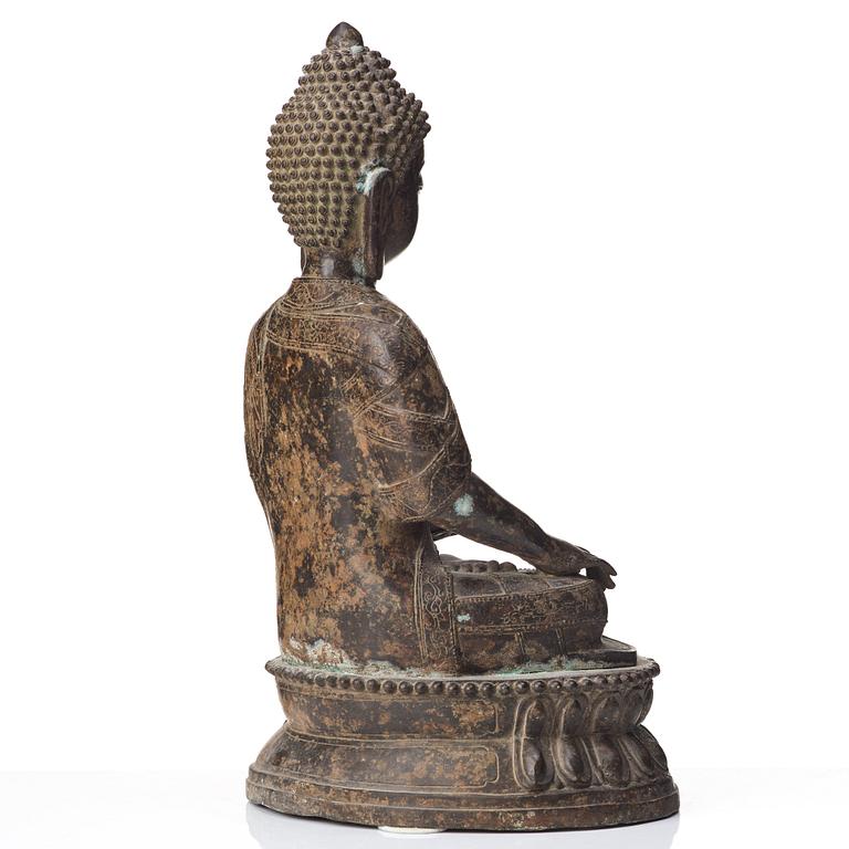 A Shakyamuni bronze buddha, presumably 20th Century.