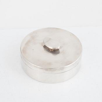 Åke Strömdahl, ask med lock, sterlingsilver, Hugo Strömdahl, Stockholm 1963.