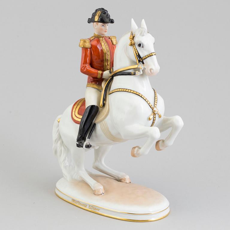 A Vienna porcelain figure from the 'Spanische Reitschule', second half of 20th Century.