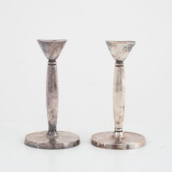 Ljusstakar, 4 st, silver, bl.a. GAB Eskilstuna, 1976.