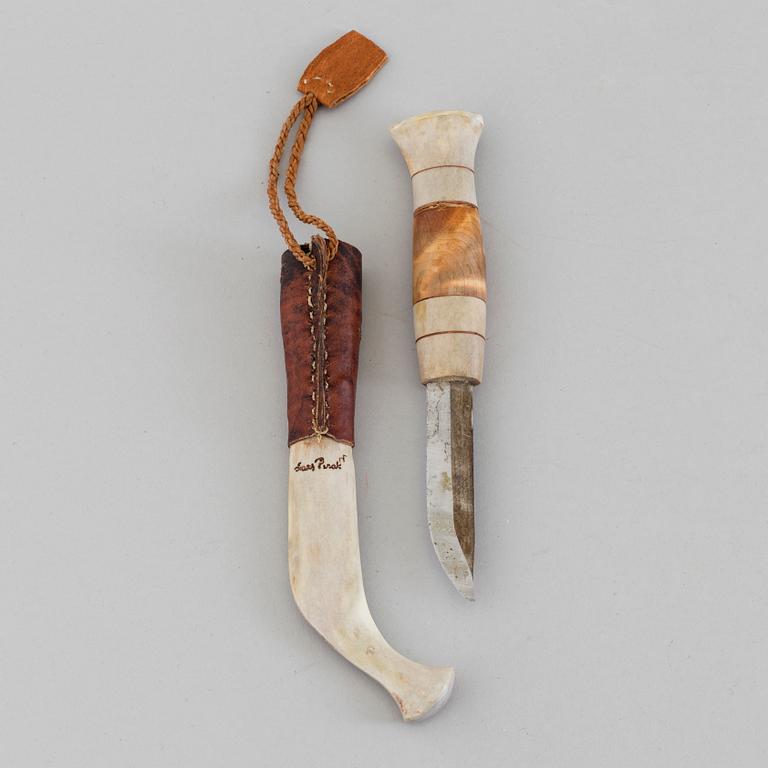 LARS PIRAK, a reindeer horn Sami knife.