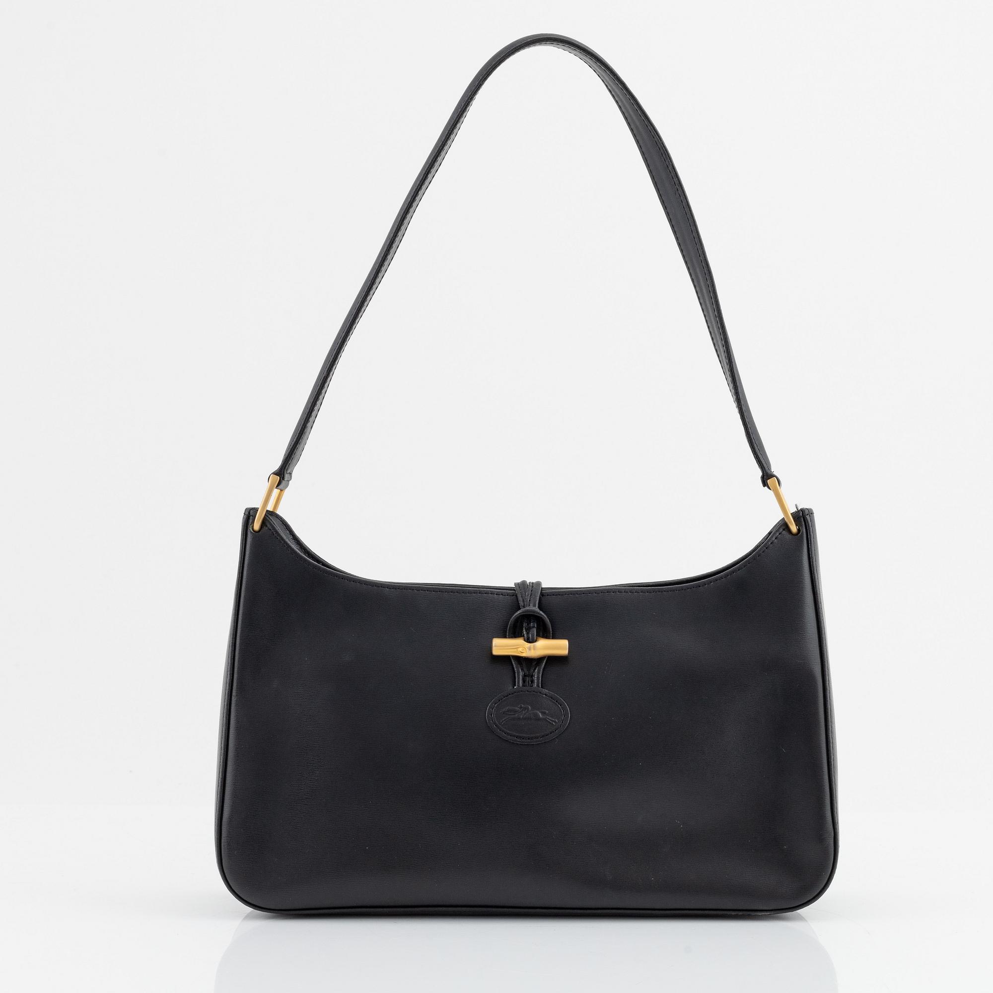 Longchamp, a leather bag.