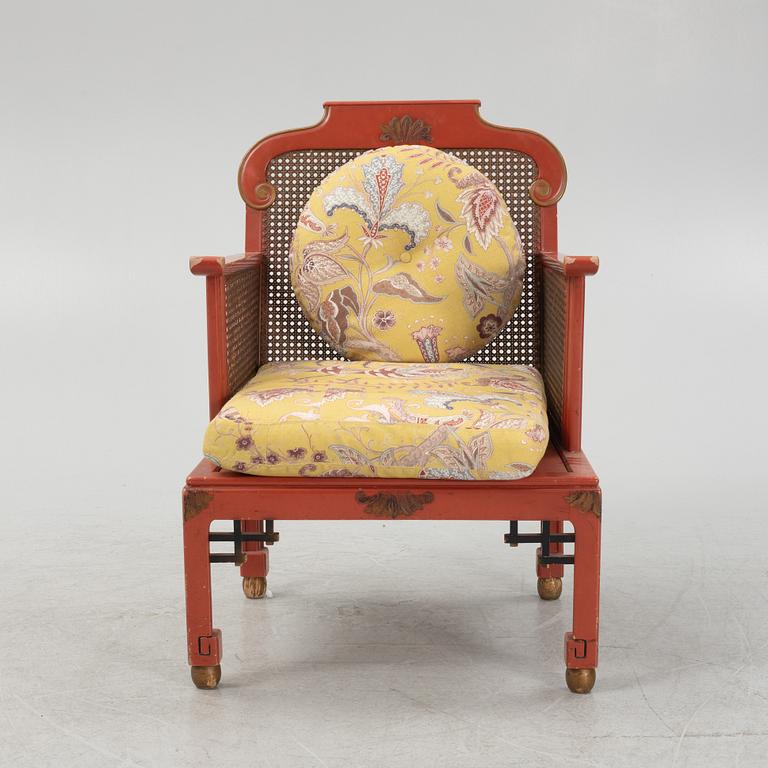 A Swedish Grace sofa, armchair and coffee table, Herbert Anderssons Möbelverkstäder, 1920's.