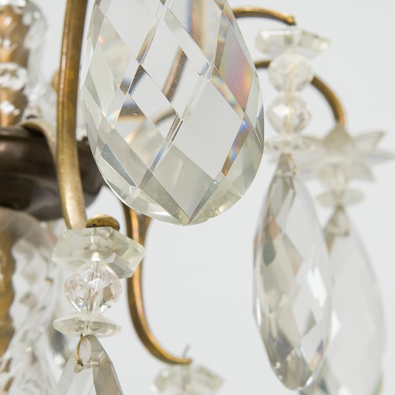 A Rococo style chandelier, first half of the 20th century.