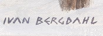 BERGDAHL, IVAN, 2 st, olja på pannå resp duk, sign.