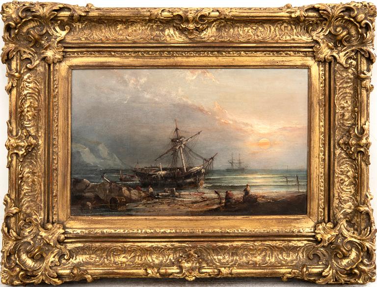 Ebenezer Colls, oil on canvas laid on panel, signed.