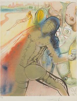 Salvador Dalí, lithograph in color, signed and numbered X/XC, dated 1968 in the print.