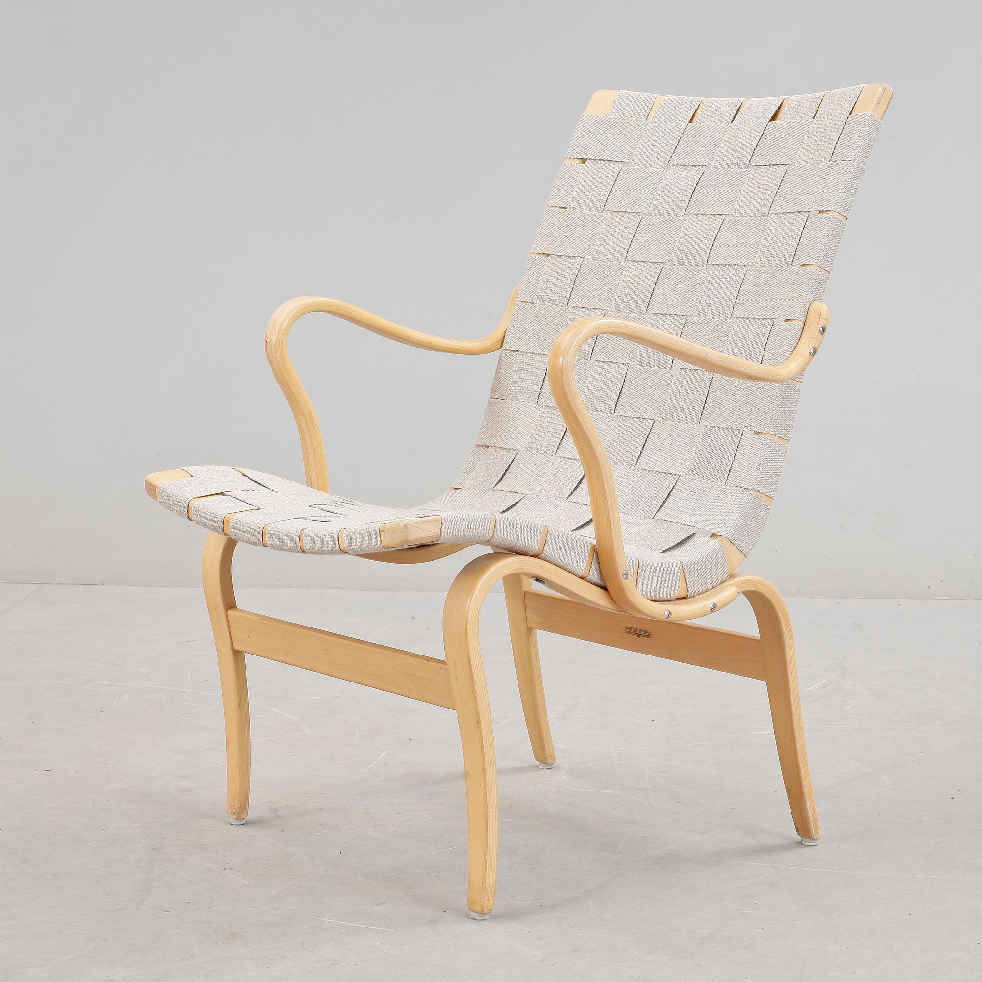 KARMSTOL, "Eva", Bruno Mathsson för Dux, 1900-talets andra hälft.