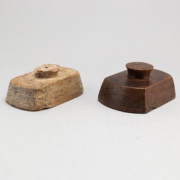 Two 19th century wooden moulds.