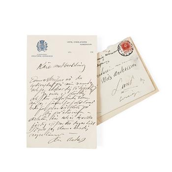 1359. COLLECTION OF LETTERS, headmost from Anders and Emma Zorn. 1910-1920s.