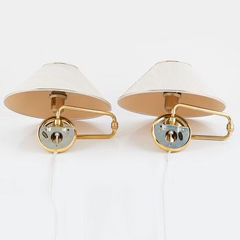 A pair of wall lights, Rejmyre Armaturfabrik (RAF), second half of the 20th Century.