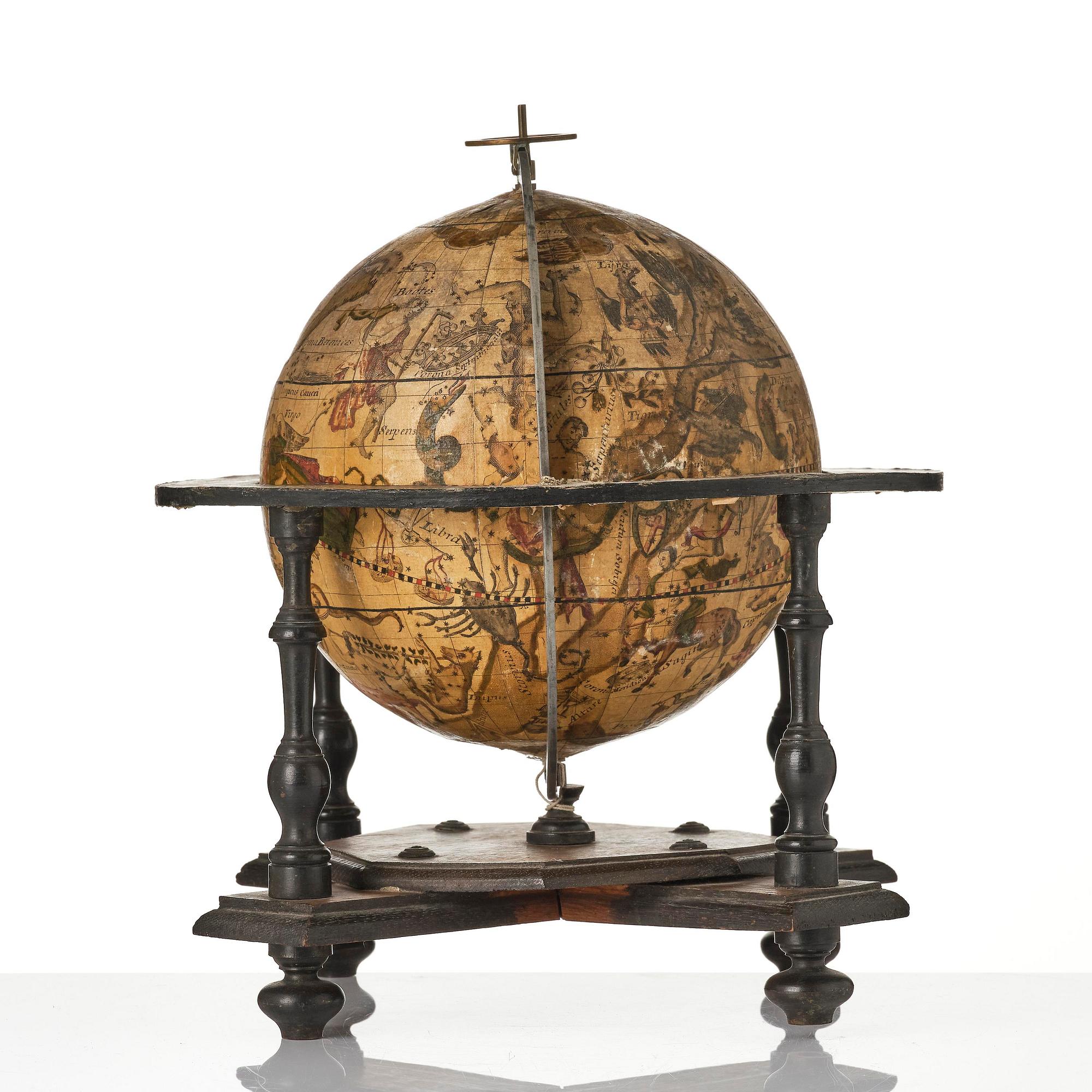 A celestial library globe by av Matthäus Seutter (Augsburg, 1678-1757).