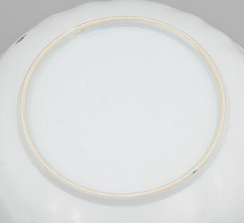 STEKFAT samt SKÅL, porslin, Qianlong, Kina, 1700-tal.