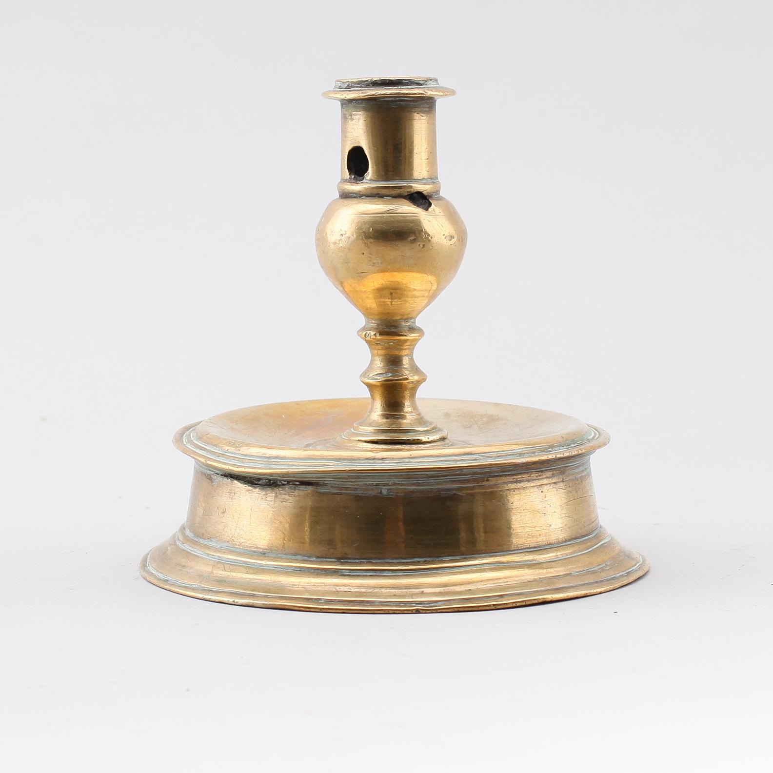LJUSSTAKE, mässing, barock, 1600-/1700-tal.