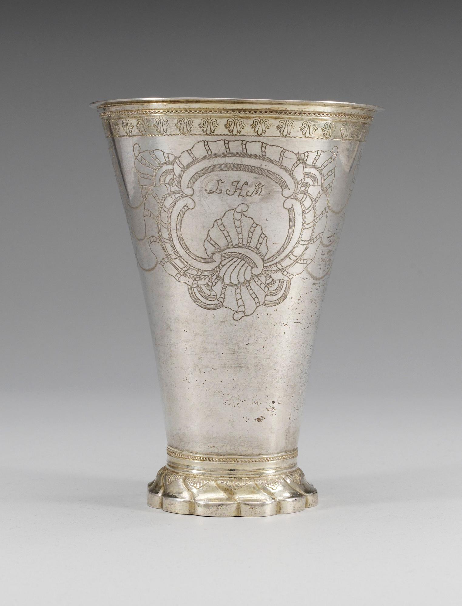 BÄGARE, silver. Johan Pettersen, Söderhamn 1767.