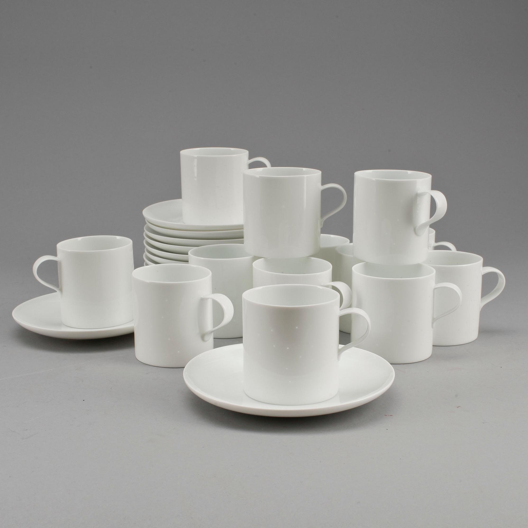 KAFFEKOPPAR, 12 st, formgivna av Suku Park, Finland, signerade, 2001.
