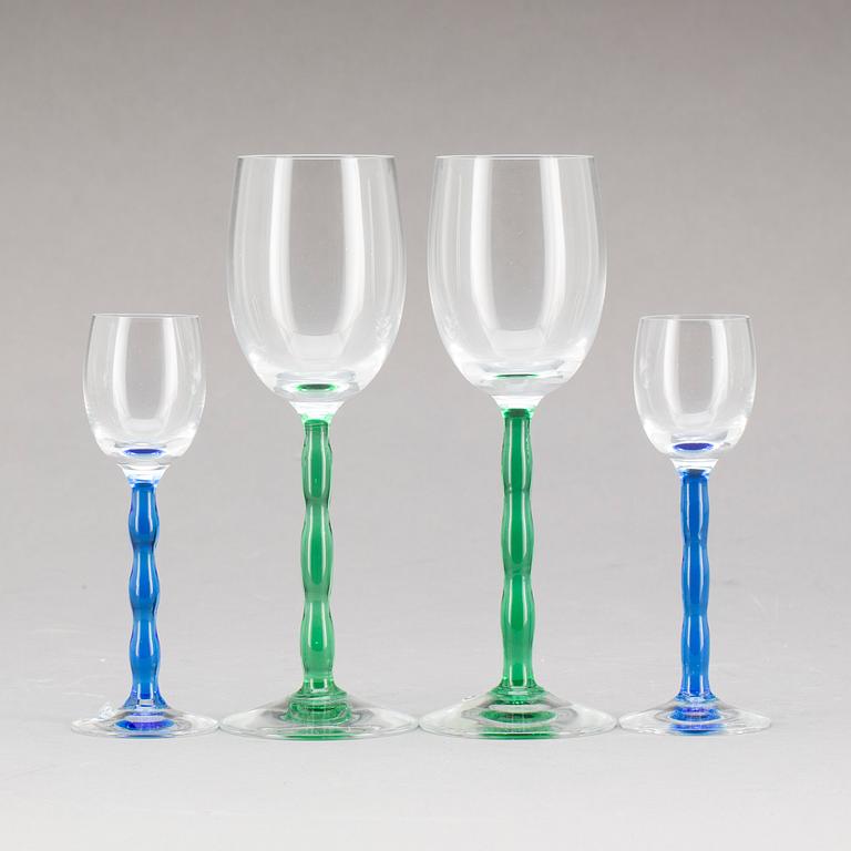GLASSERVIS, 6+7 st, "Nobelservisen" Gunnar Cyrén för Orrefors.