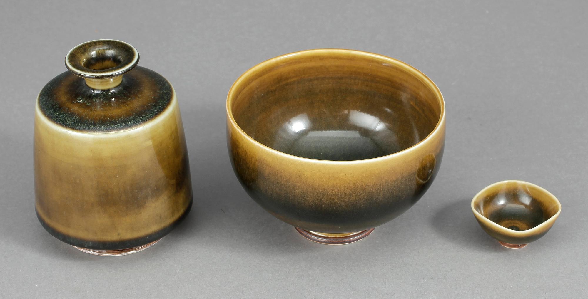 MINIATYRER, 3 st, Berndt Friberg, Gustavsberg.