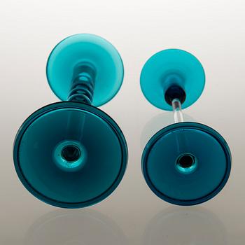 NANNY STILL, Nine 1960s 'Harlekiini' glass objects for Riihimäen Lasi, Finland 1958-1968.