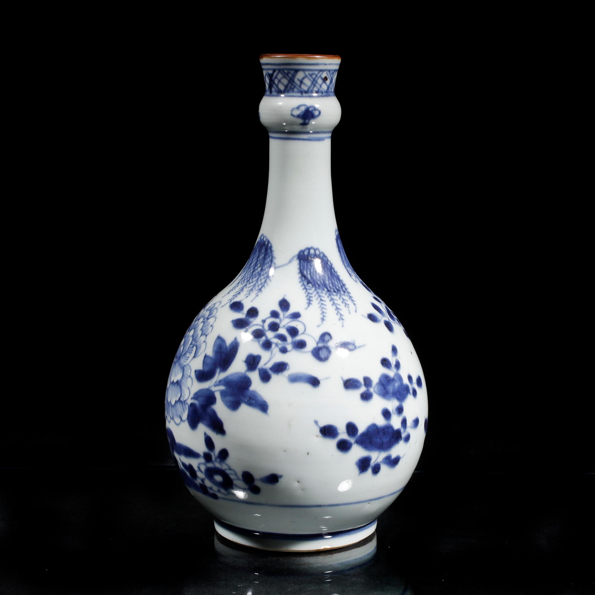 FLASKA. Porslin, Qing dynastin.