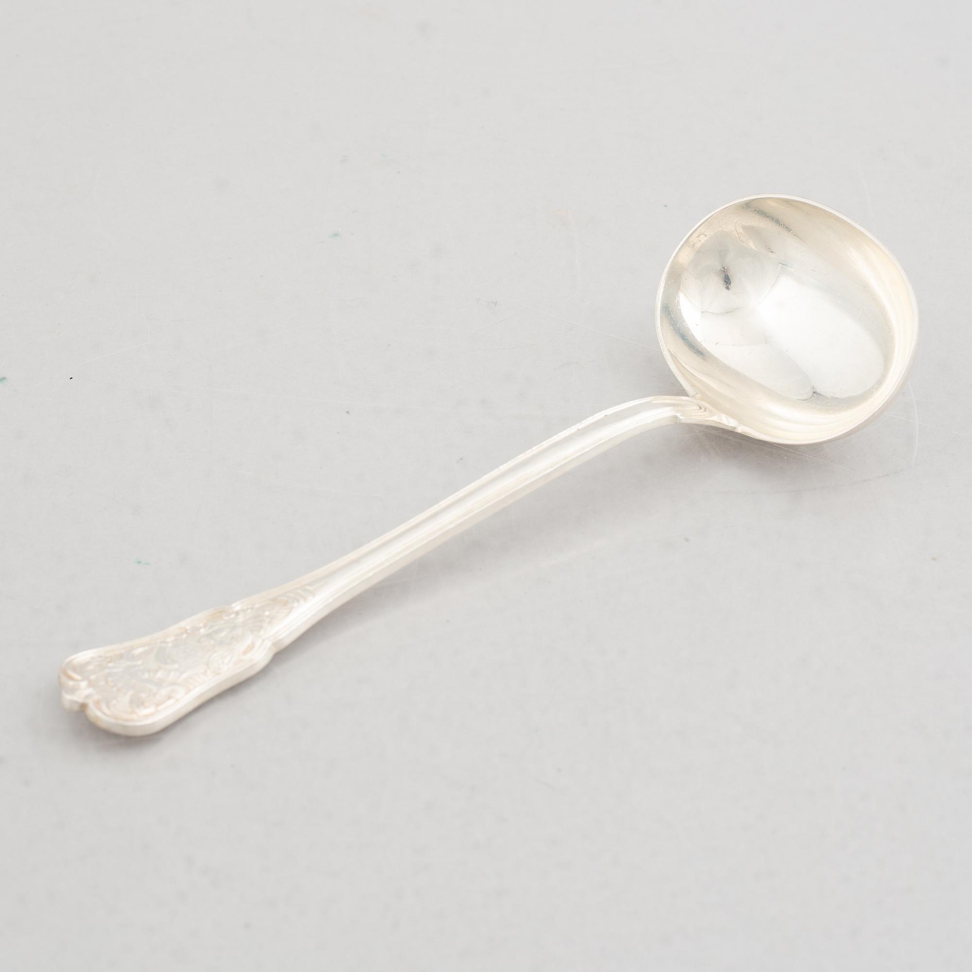 Ole Hagen, a Sterling Sauce Spoon, "Rosenborg", A Michelsen, Copenhagen circa 1960.